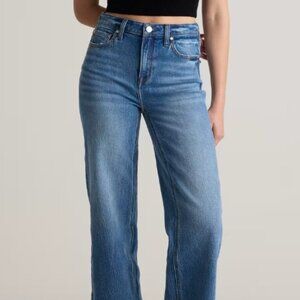 Quince Comfort Stretch High Rise Relaxed Straight Jeans - 26